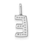 Diamond Letter E Initial Pendant - WBC