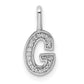 Diamond Letter G Initial Pendant - WBC