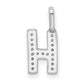 Diamond Letter H Initial Pendant - WBC