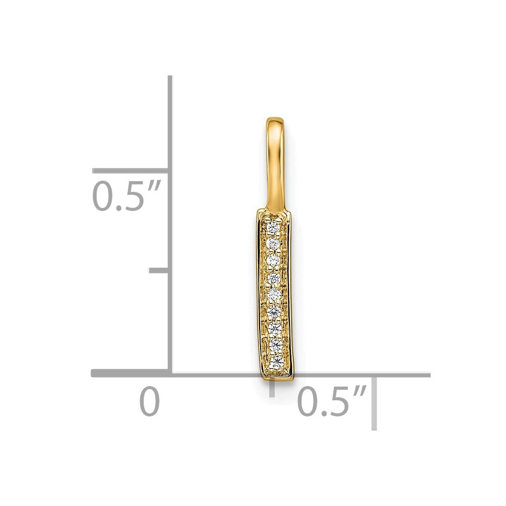 Diamond Letter I Initial Pendant - WBC