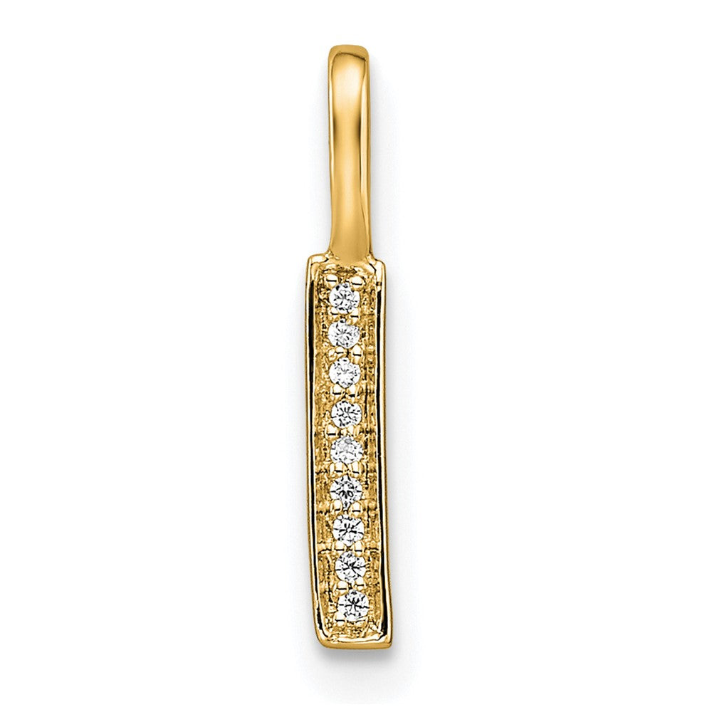 Diamond Letter I Initial Pendant - WBC
