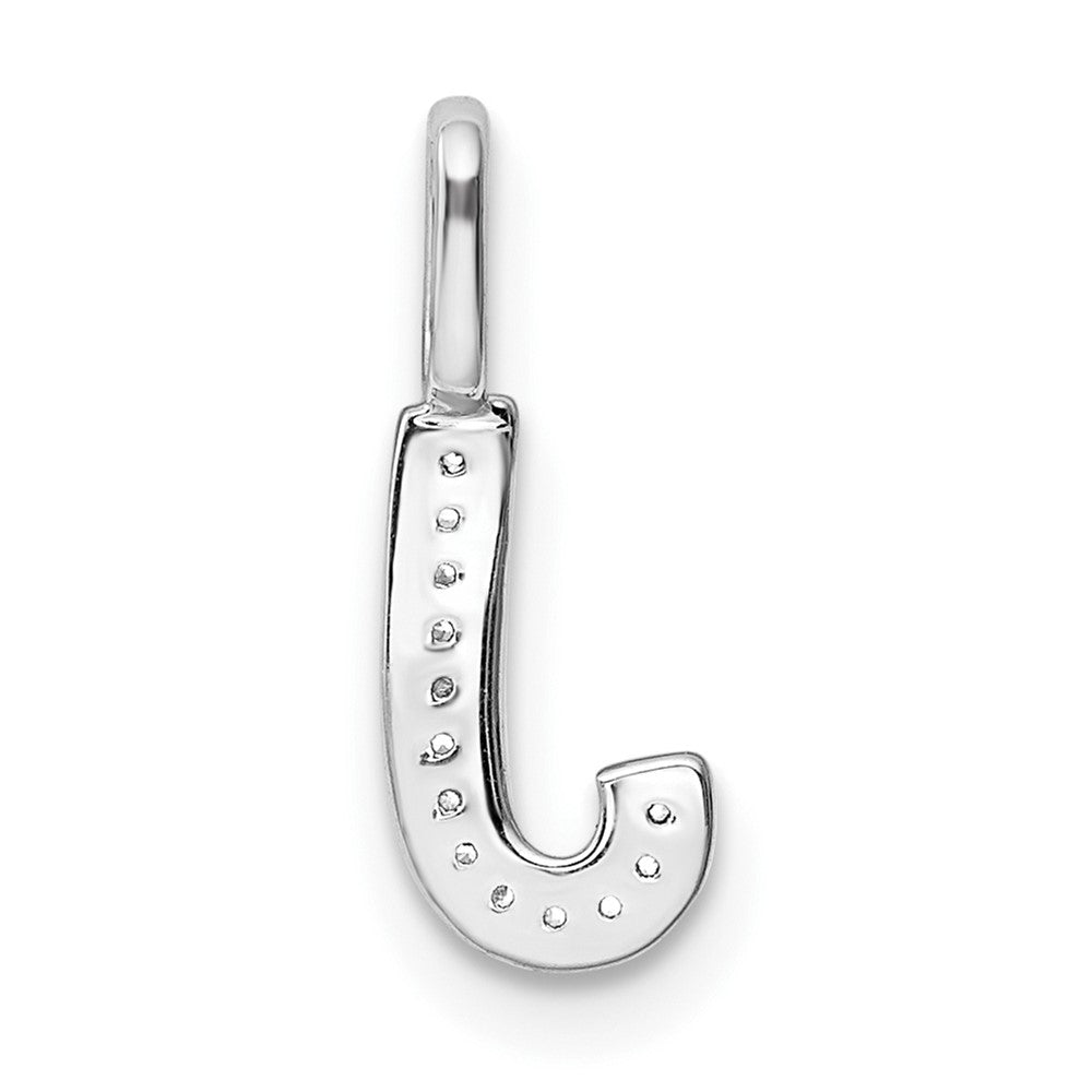 Diamond Letter J Initial Pendant - WBC