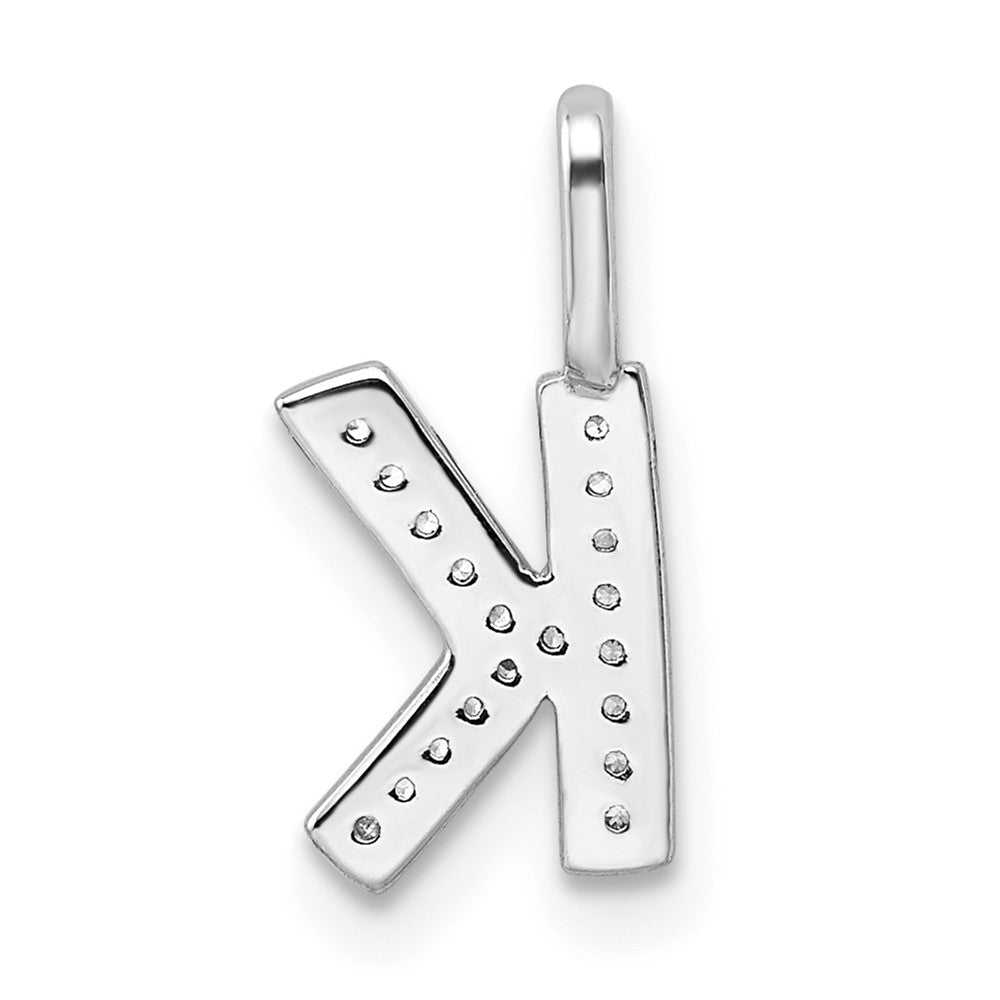 Diamond Letter K Initial Pendant - WBC