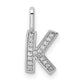 Diamond Letter K Initial Pendant - WBC