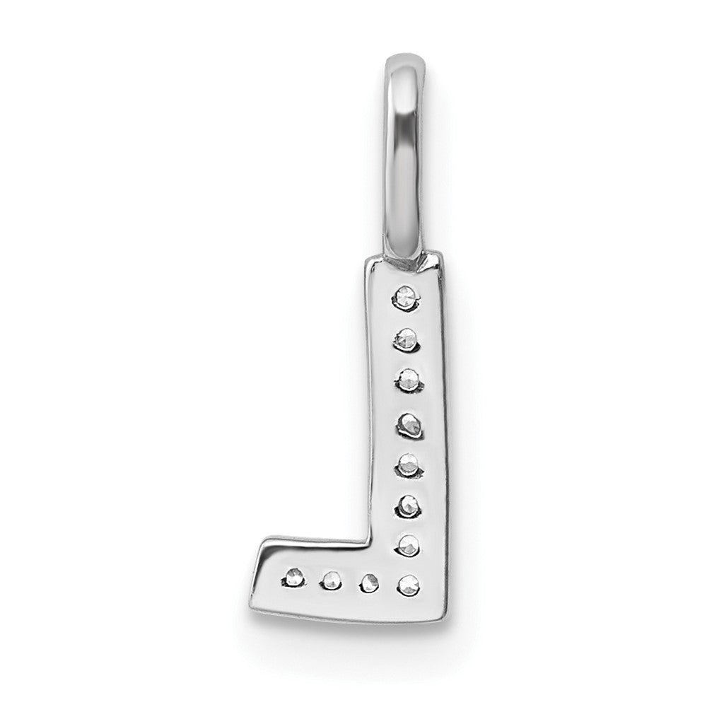 Diamond Letter L Initial Pendant - WBC