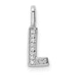 Diamond Letter L Initial Pendant - WBC