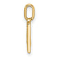 Diamond Letter M Initial Pendant - WBC