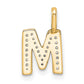Diamond Letter M Initial Pendant - WBC