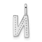 Diamond Letter N Initial Pendant - WBC