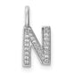 Diamond Letter N Initial Pendant - WBC