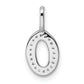 Diamond Letter O Initial Pendant - WBC