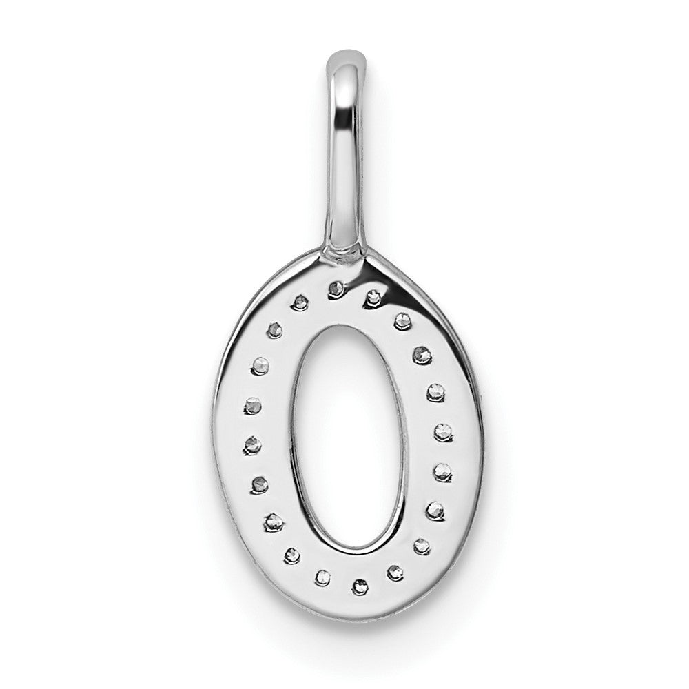 Diamond Letter O Initial Pendant - WBC