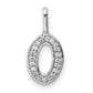 Diamond Letter O Initial Pendant - WBC