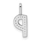 Diamond Letter P Initial Pendant - WBC