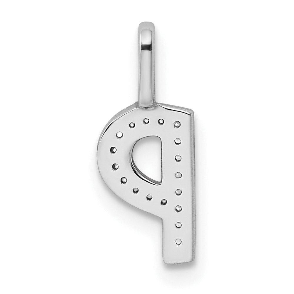Diamond Letter P Initial Pendant - WBC