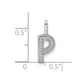 Diamond Letter P Initial Pendant - WBC