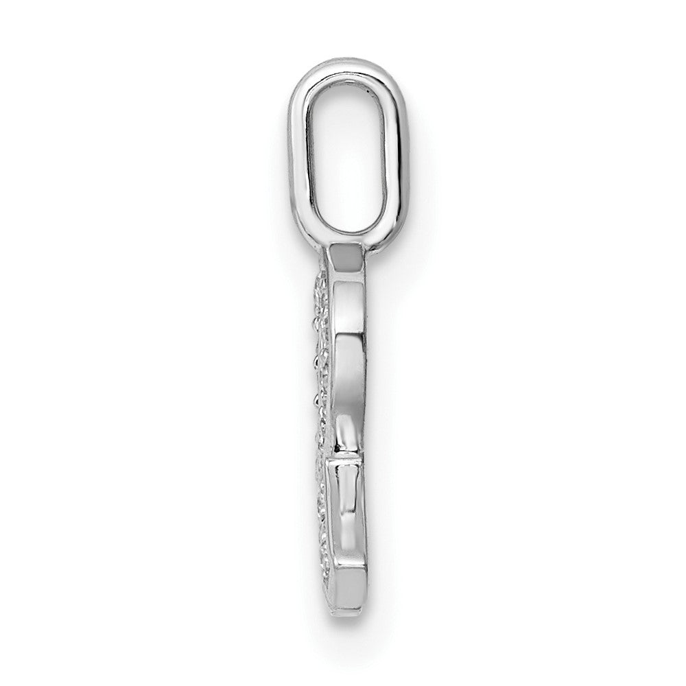 Diamond Letter R Initial Pendant - WBC
