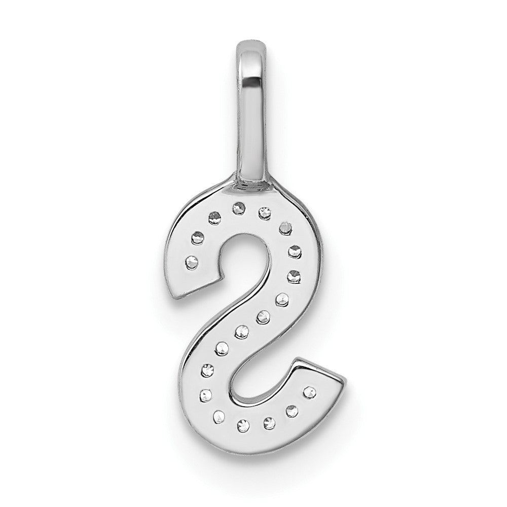 Diamond Letter S Initial Pendant - WBC