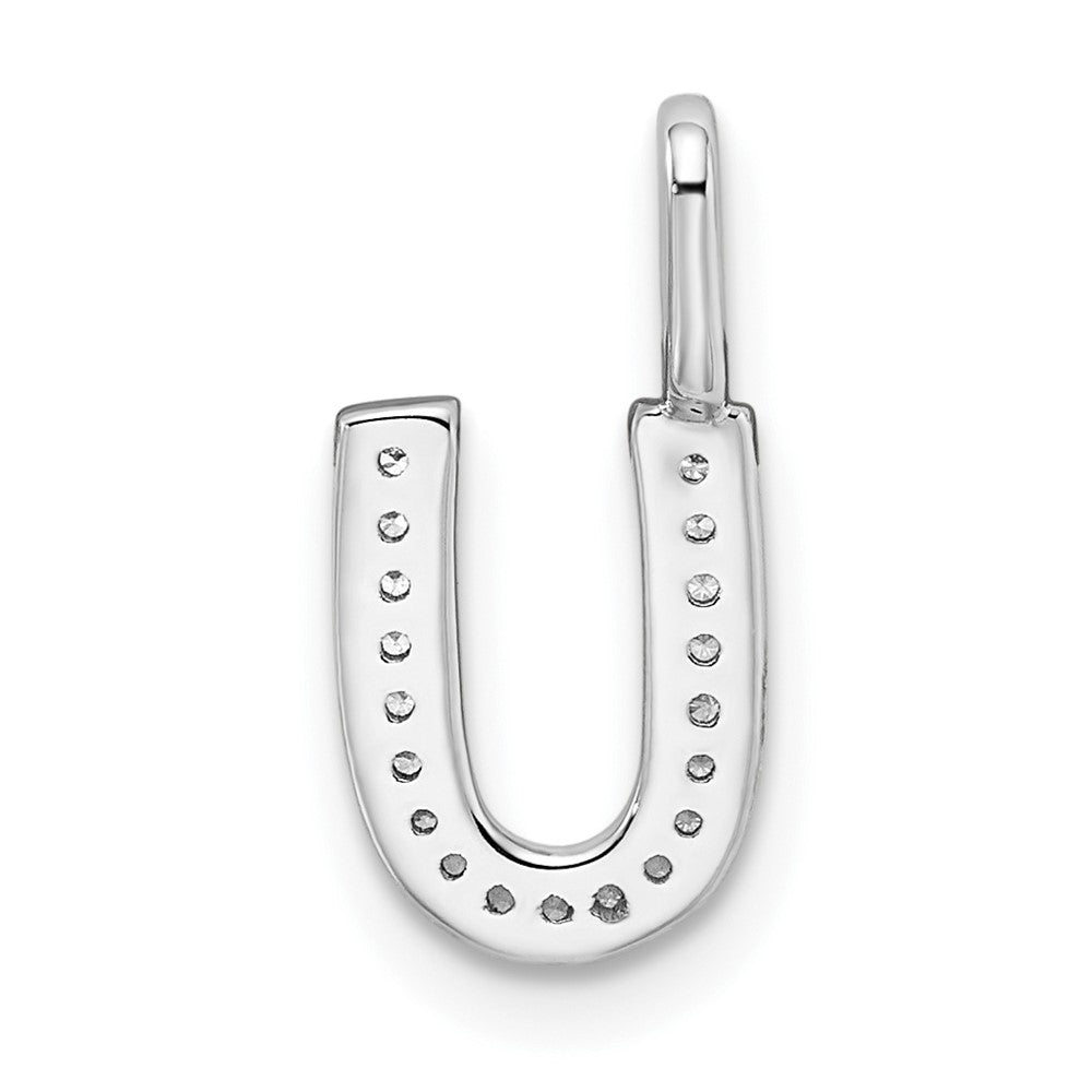 Diamond Letter U Initial Pendant - WBC