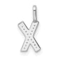 Diamond Letter X Initial Pendant - WBC