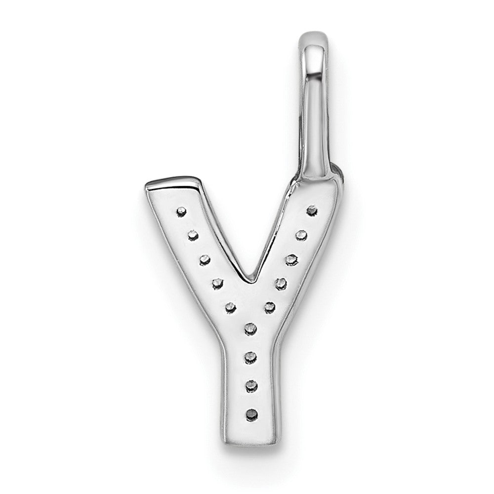 Diamond Letter Y Initial Pendant - WBC