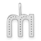 Diamond Lower Case Letter M Initial Pendant - WBC