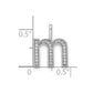 Diamond Lower Case Letter M Initial Pendant - WBC