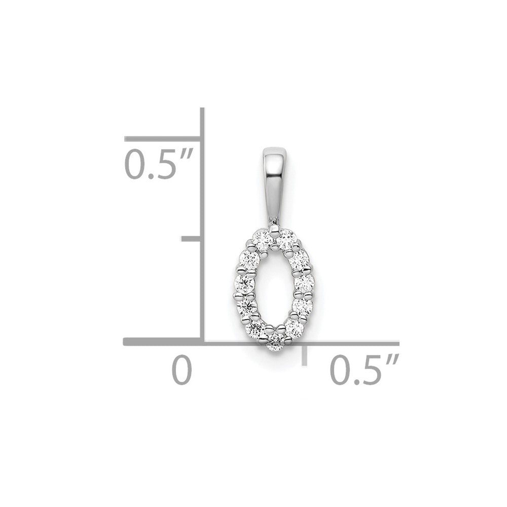 Diamond Number 0 Pendant - WBC