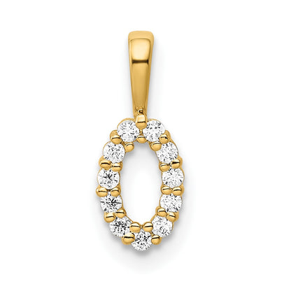Diamond Number 0 Pendant - WBC