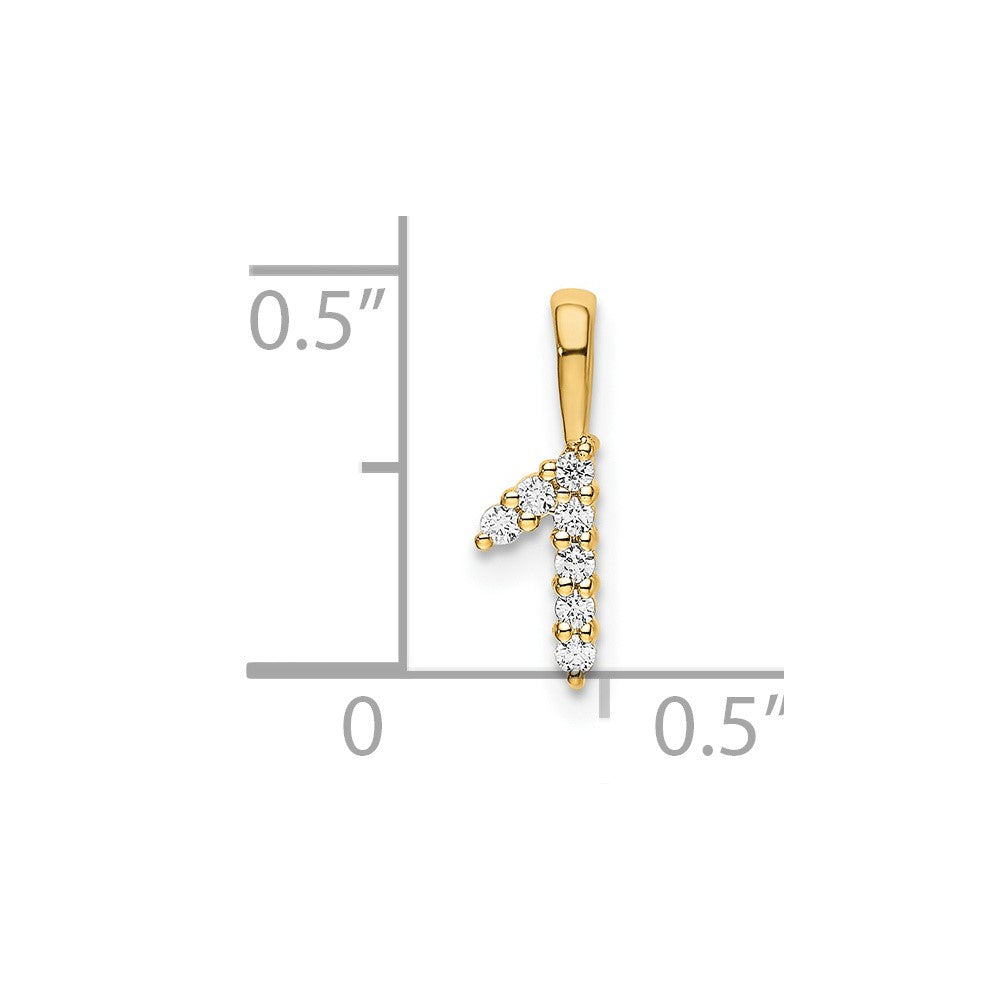 Diamond Number 1 Pendant - WBC
