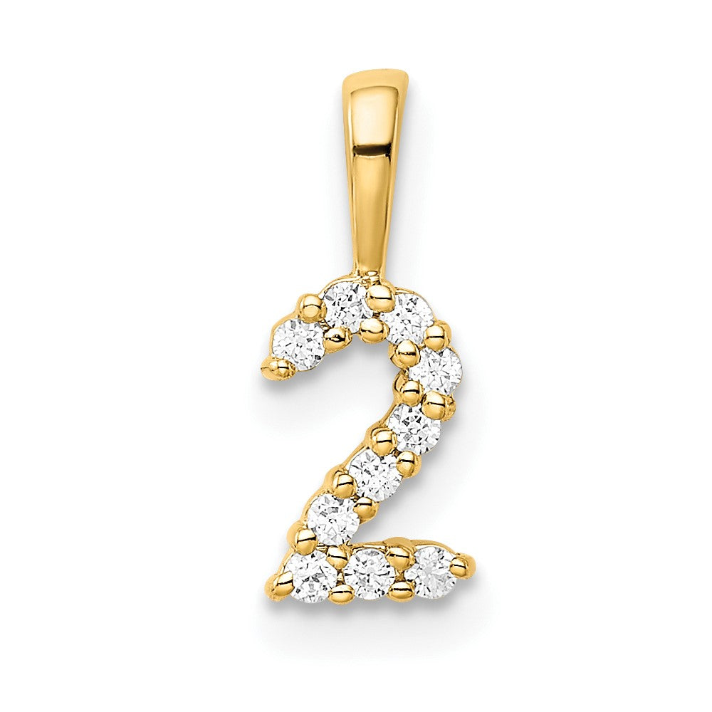 Diamond Number 2 Pendant - WBC