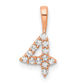 Diamond Number 4 Pendant - WBC