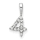 Diamond Number 4 Pendant - WBC