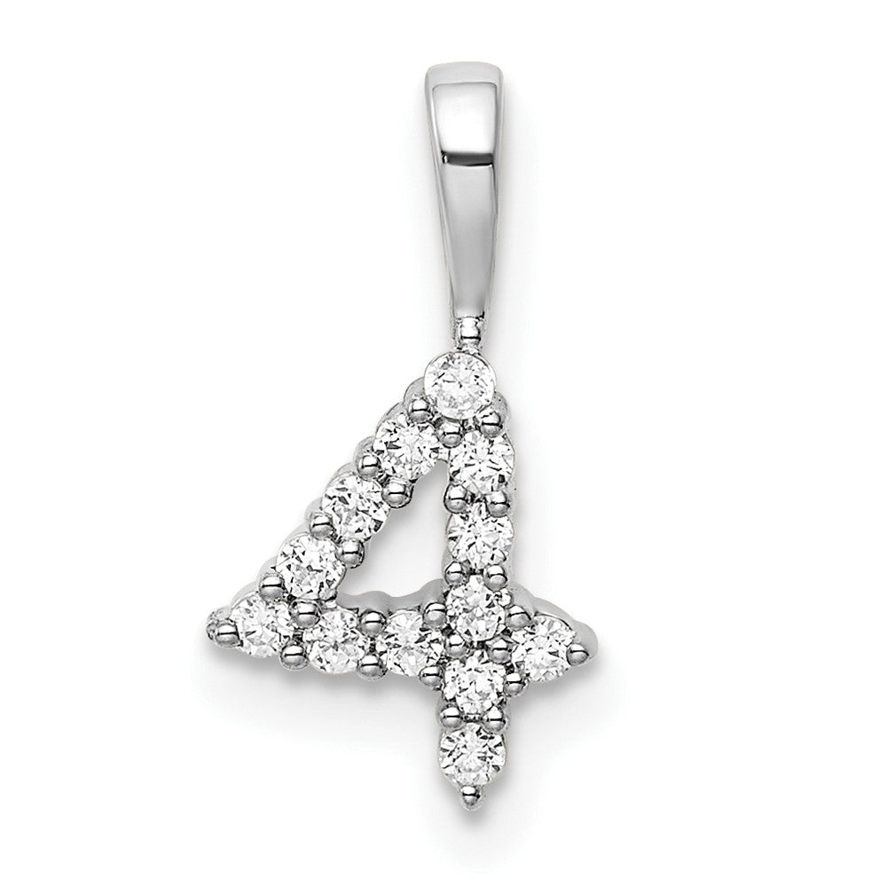 Diamond Number 4 Pendant - WBC