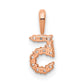 Diamond Number 5 Pendant - WBC