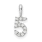Diamond Number 5 Pendant - WBC