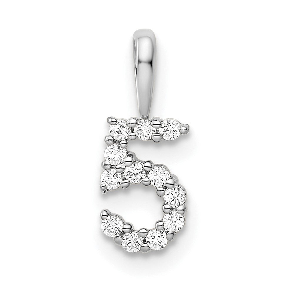Diamond Number 5 Pendant - WBC