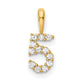 Diamond Number 5 Pendant - WBC