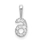 Diamond Number 6 Pendant - WBC