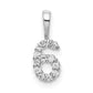 Diamond Number 6 Pendant - WBC