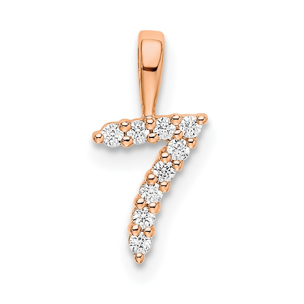 Diamond Number 7 Pendant - WBC