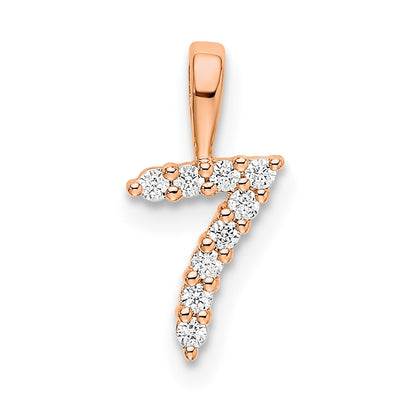 Diamond Number 7 Pendant - WBC