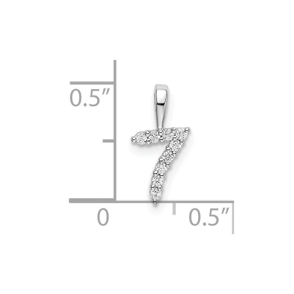 Diamond Number 7 Pendant - WBC