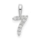 Diamond Number 7 Pendant - WBC