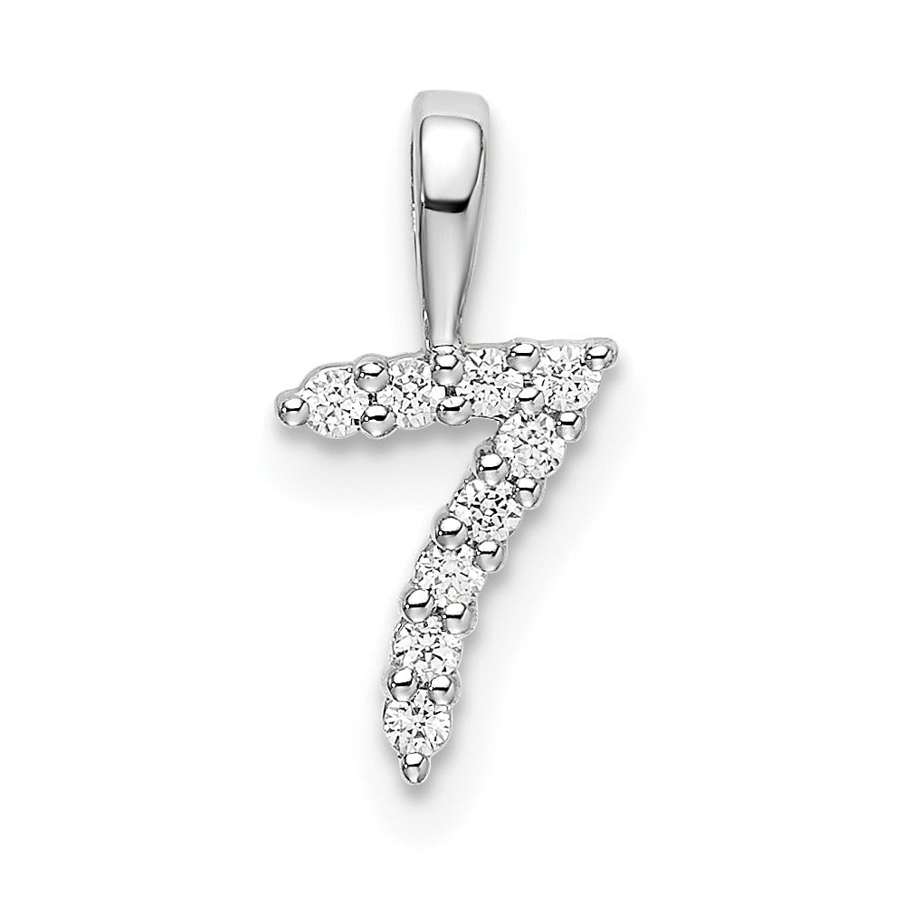 Diamond Number 7 Pendant - WBC