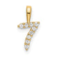 Diamond Number 7 Pendant - WBC