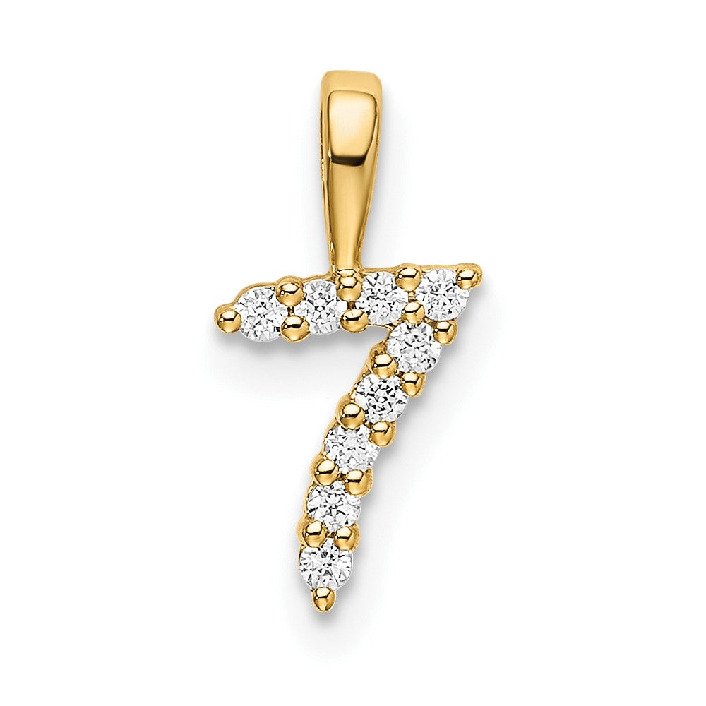 Diamond Number 7 Pendant - WBC