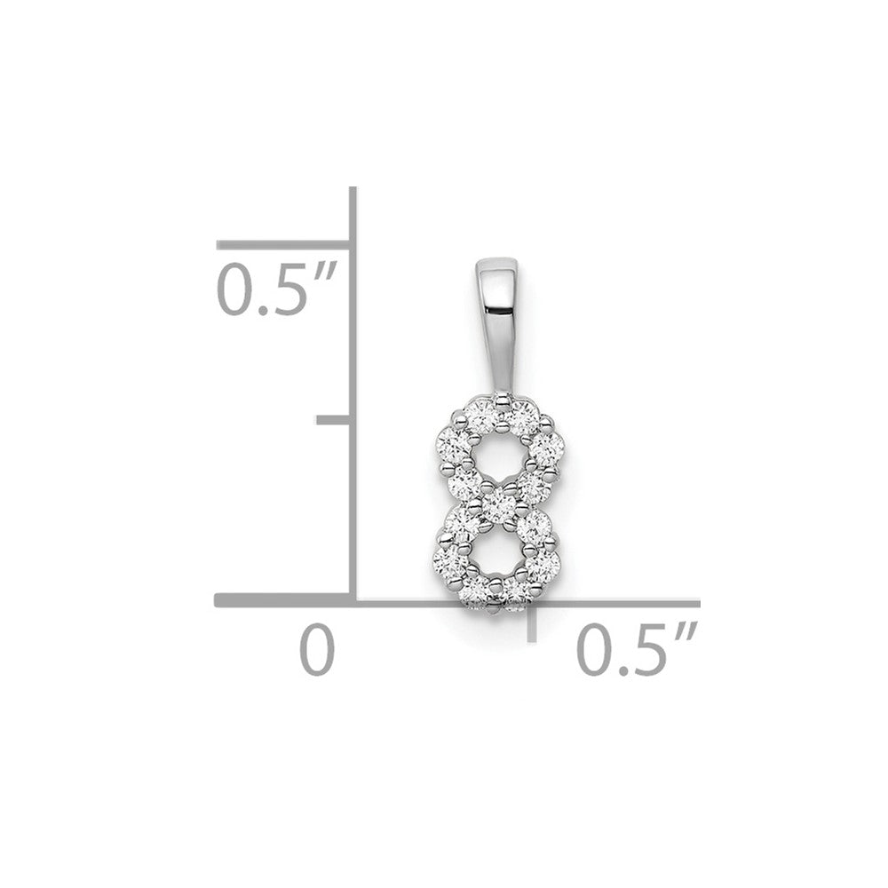 Diamond Number 8 Pendant - WBC