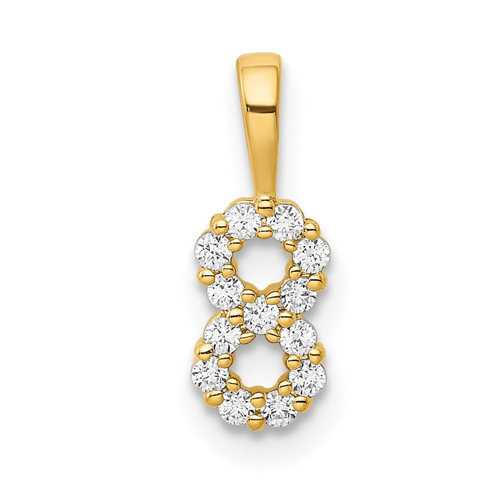 Diamond Number 8 Pendant - WBC