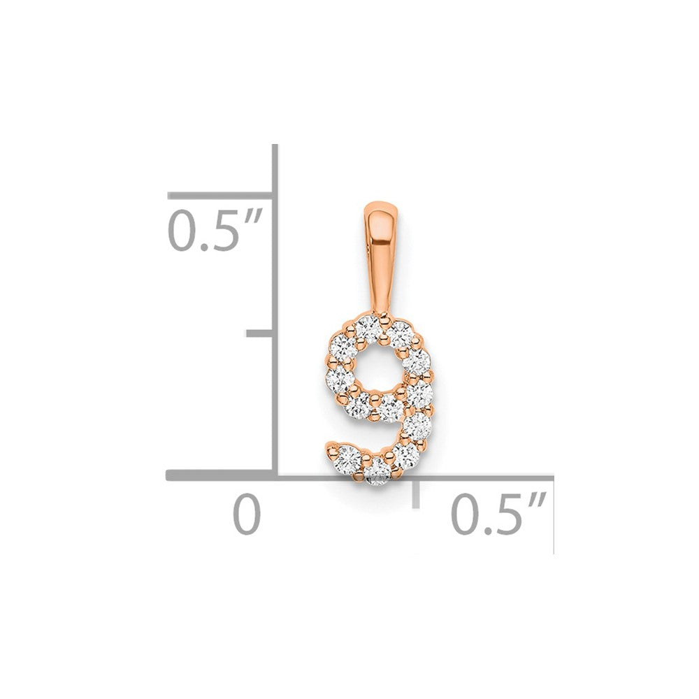 Diamond Number 9 Pendant - WBC
